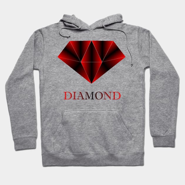 Red geometric diamond Hoodie by SAMUEL FORMAS